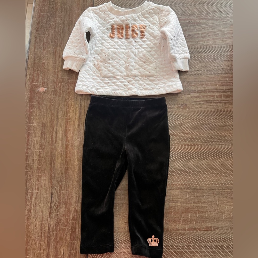 Juicy couture baby girl 12m matching set